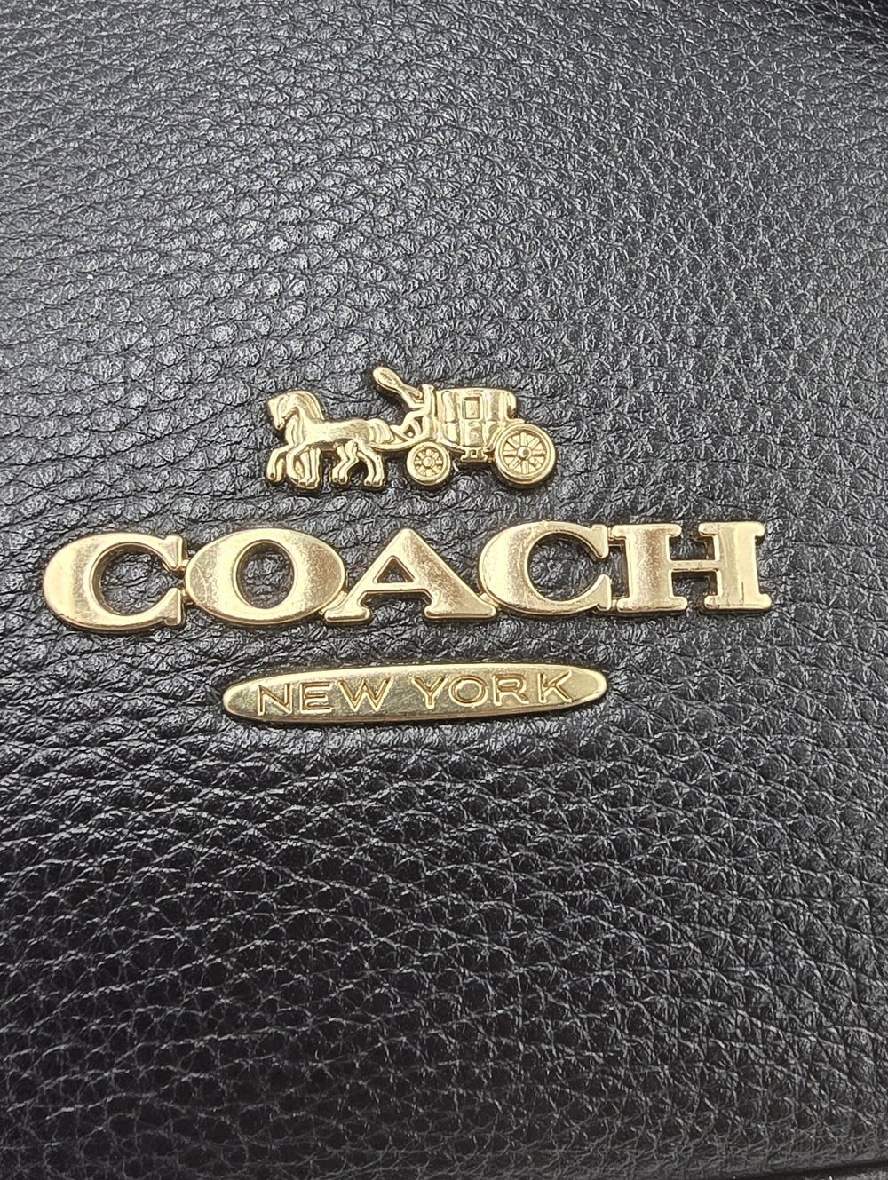 COACH C1648 Ellie File Bag Black Pebbled Leather Crossbody Shoulder Bag Purse ** - Picture 10 of 16